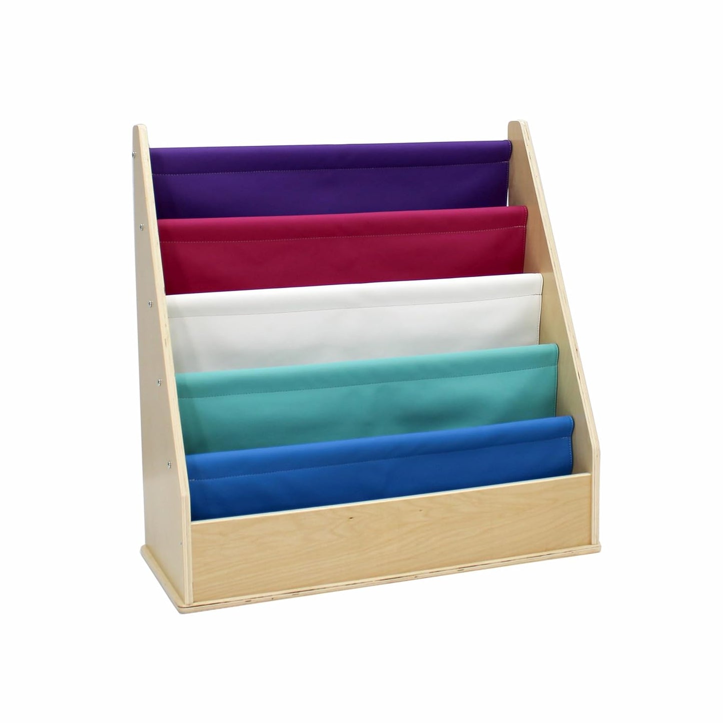 Factory Direct Partners 13745-140 Birch SoftScape Sling Book Display, 4-Shelf Vinyl Storage for Kid"s Books and Magazines - Contemporary