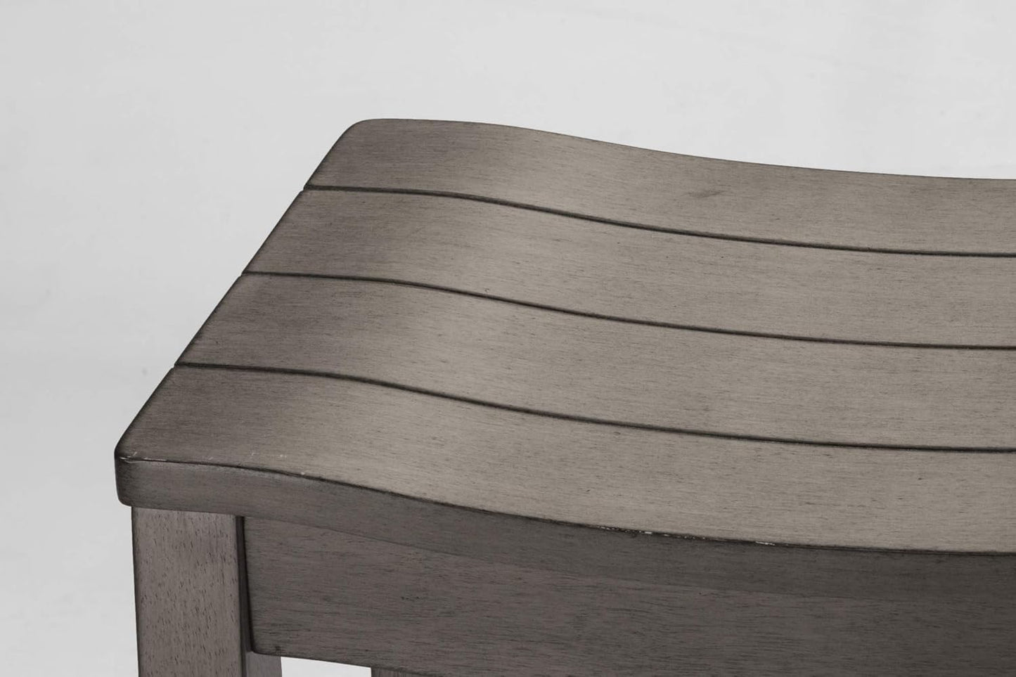 Hillsdale Furniture Fiddler Backless Saddle Bar Stool, Aged Gray