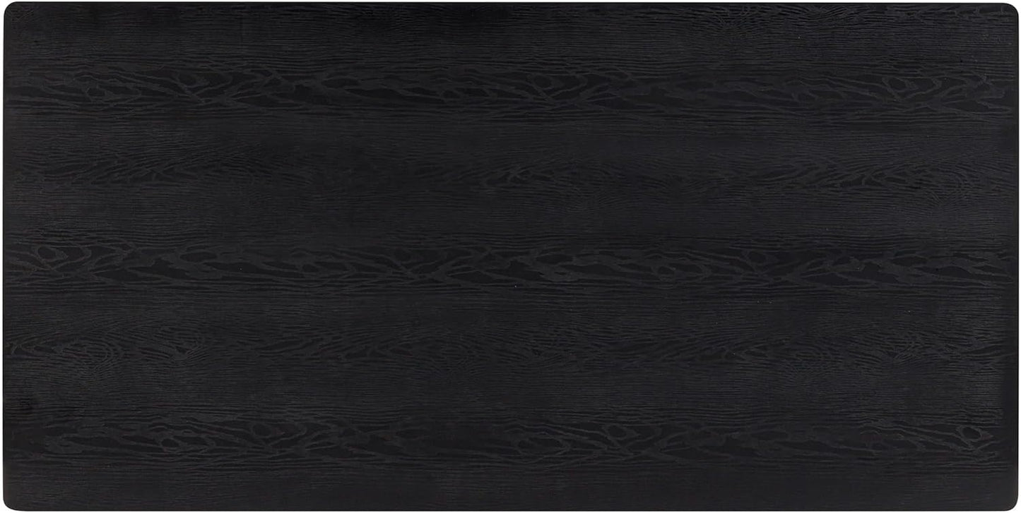 NTC Mingle 71 Inch Modern Design, Rectangular Dinner Table for Dining Room, Living Room Furniture, Effortless Assembly, Burnt Black
