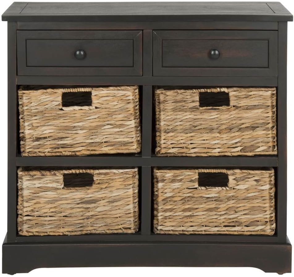 SAFAVIEH American Homes Collection Herman Brown Wicker Basket Storage Unit