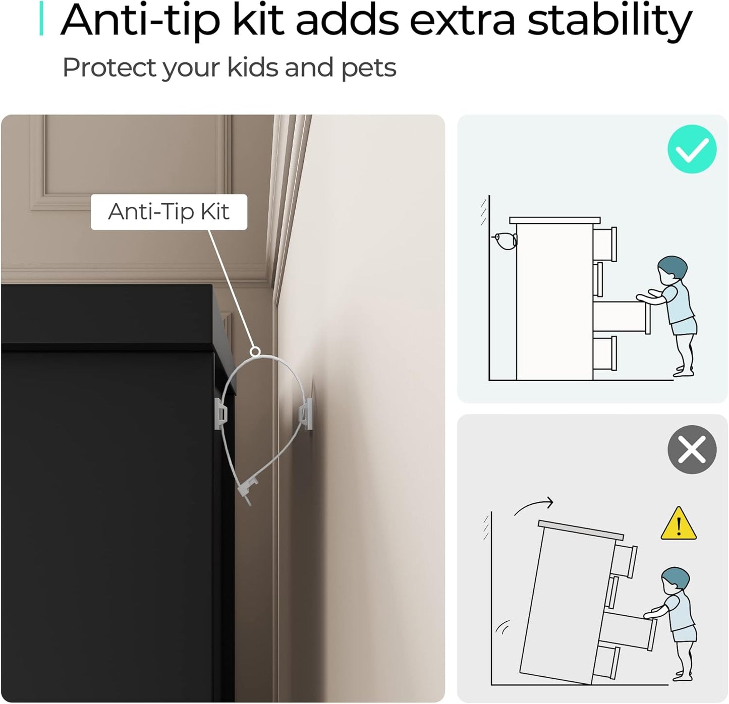LINSY HOME 7 Drawers Dresser for Bedroom, Wood Bedroom Dresser Modern Drawer Chest, 7 Chest of Drawer, Tall Dresser for Closet, Dressers Organizer for Living Room, Closet, Hallway
