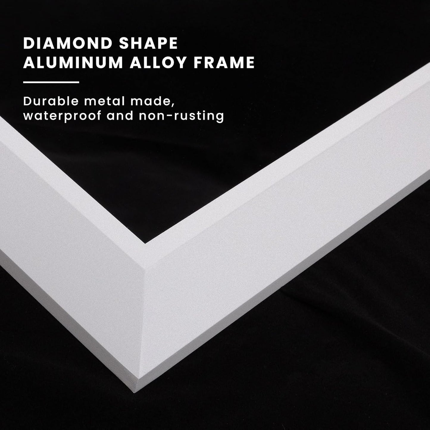 Amorho Bathroom Mirror, 40x30 Inch White Thick Metal Framed Wall Mirrors for Over Sink, Bedroom, Living Room, Entryway, Rectangle Wall-Mounted Mirrors(Horizontal/Vertical).