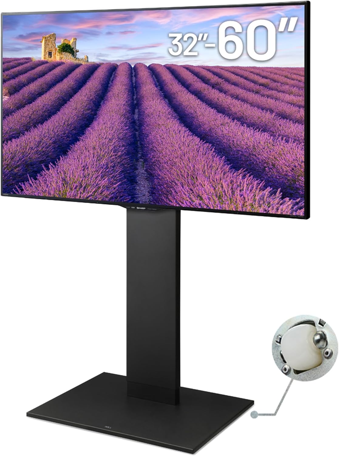 WALL V2 Caster High Type | Minimalist Rolling TV Stand for 32–60 Inch | Satin Black | Portable, Space Saving, Height Adjustable, No Drill | for Living Room and Bedroom | Japanese Design & Engineering