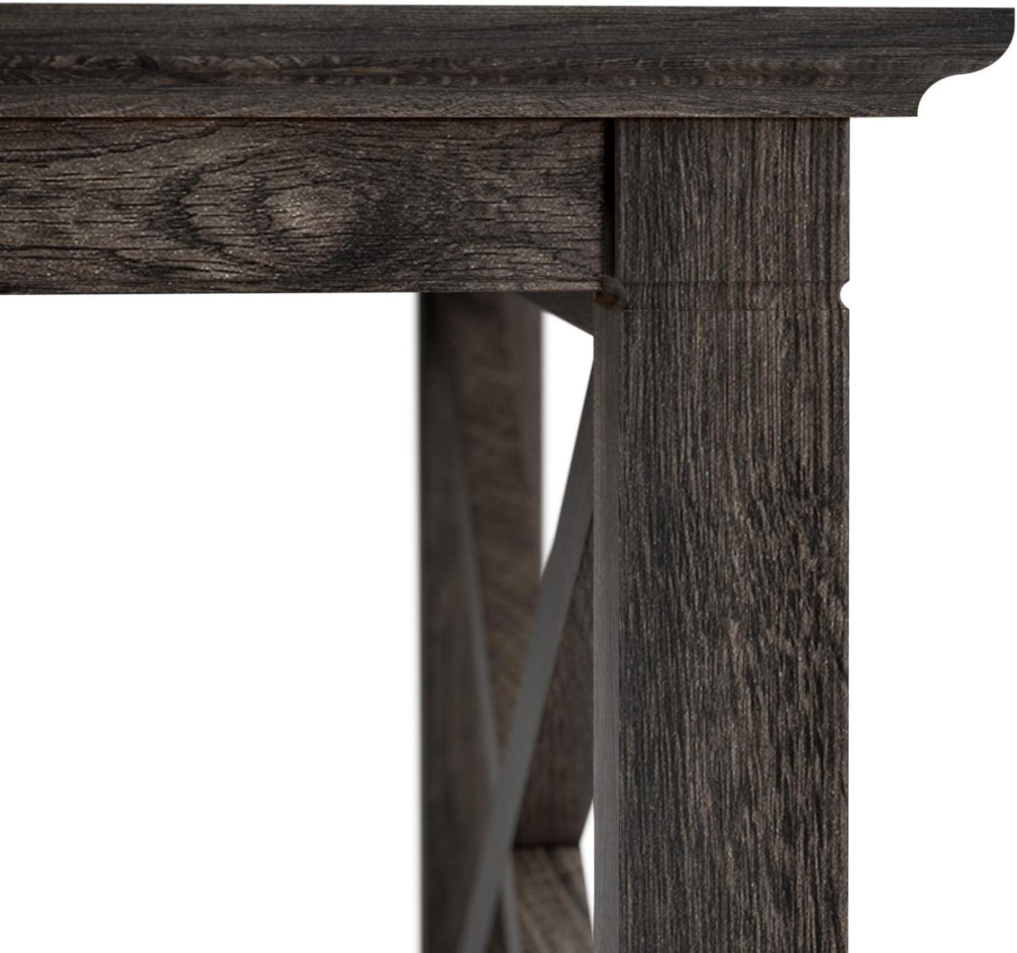 Bush Furniture Key West Coffee Table with Storage in Dark Gray Hickory