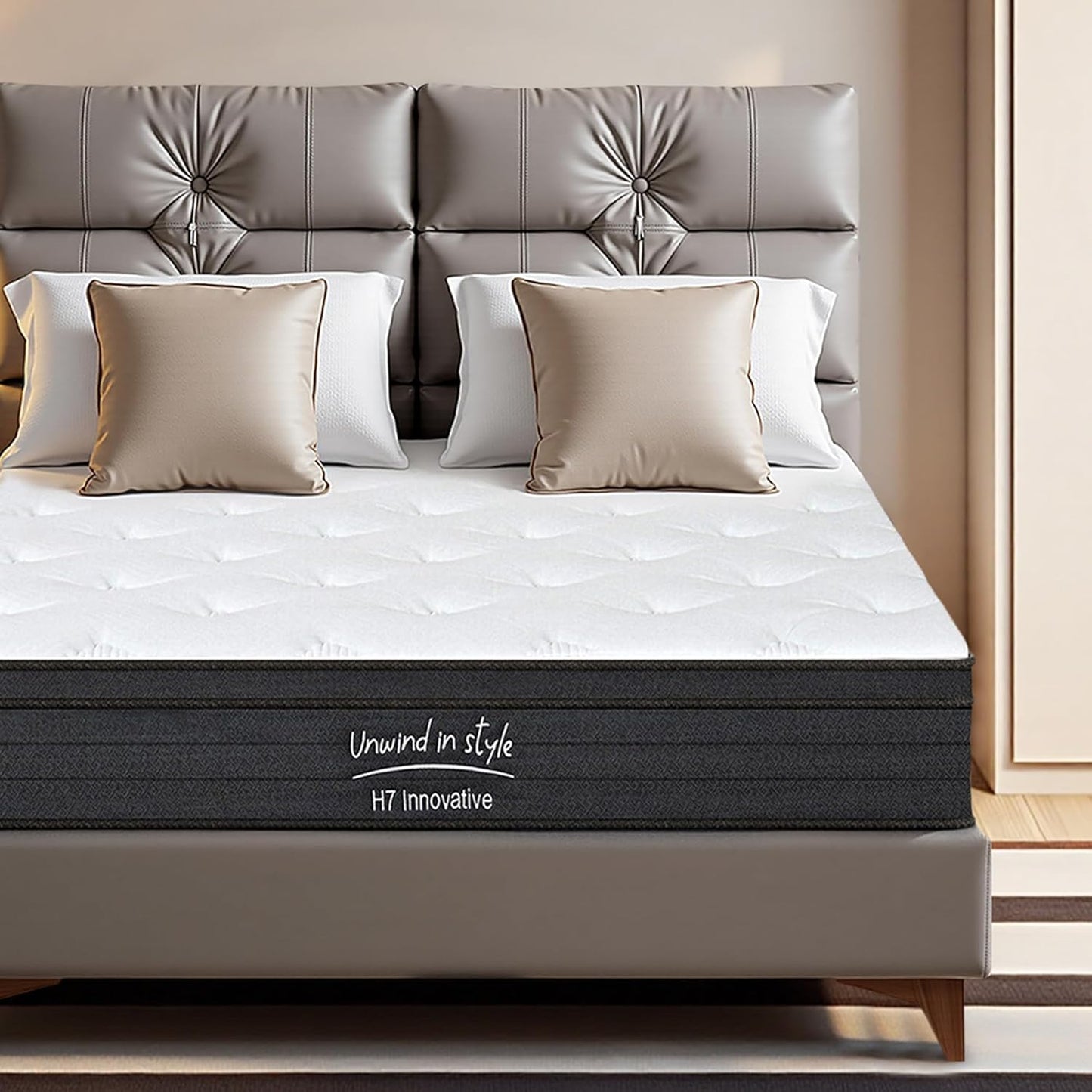 Full Size Mattress, 12 Inch 5-Zone Pocket Spring Hybrid Mattress with Gel Memory Foam for Pressure Relief & Peaceful Sleep, Medium Firm, Mattress in a Box