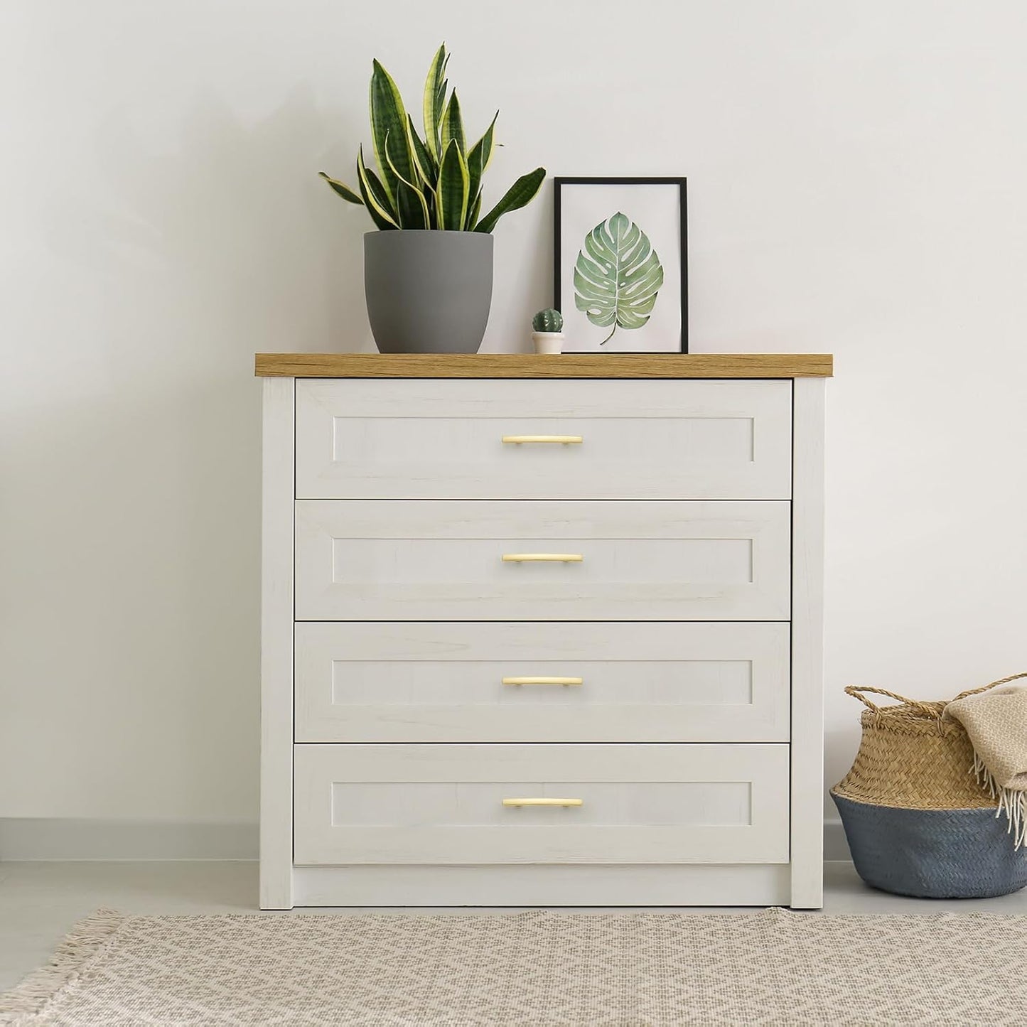 30 Pack Cabinet Handles 3" Hole Center - Curved Cabinet Pulls Brushed Brass Drawer Pulls for Kitchen Cupboard Solid Handles for Dresser Drawer Arch Closet Hardware