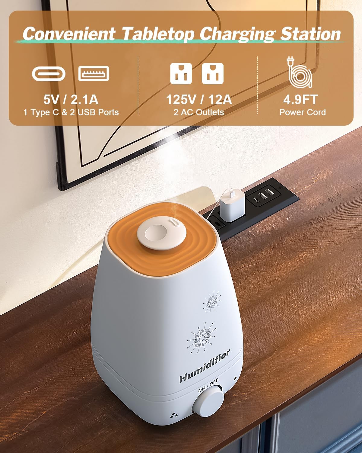 Farmhouse 9 Drawers Dresser for Bedroom with Charging Station, 54" Wide Wood Country Rustic Storage Dressers Organizer, Vintage Design Chest of Drawers TV Stand