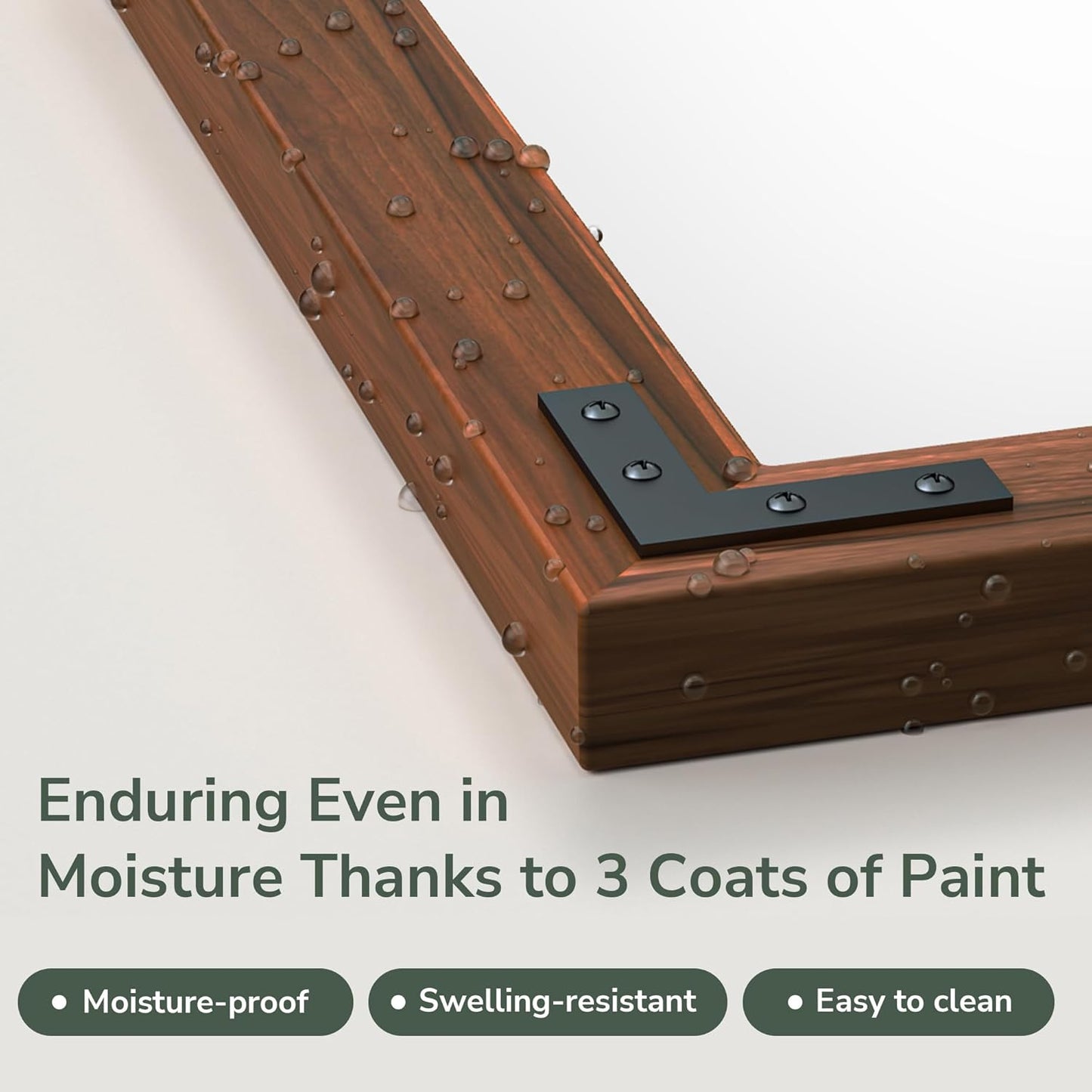 TokeShimi 72 x 36 Inch Wood Framed Bathroom Mirror for Over Sink, Dark Brown Walnut Wall Wood Vintage Farmhouse Mirror for Wall, Large Rustic Wooden Framed Vanity Mirrors(Horizontally or Vertically)