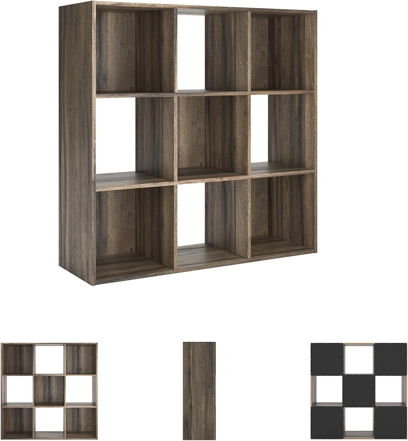 Signature Design by Ashley Shallifer 9 Cube Storage Organizer or Bookcase, Brown