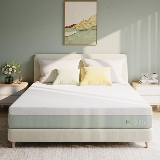Novilla Full Mattress,10 Inch Gel Memory Foam Mattress for Suppotive &Pressure Relieving, Medium Firm Feel in a Box,Bliss