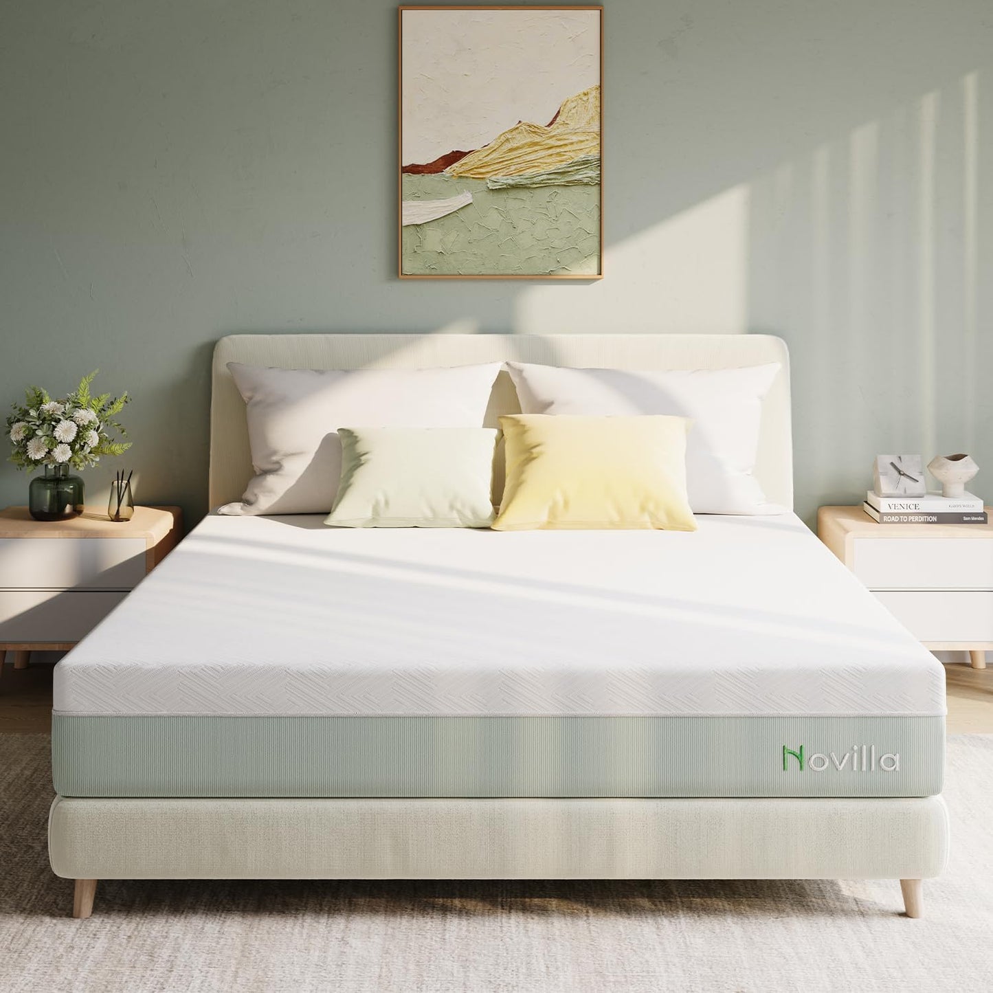Novilla King Mattress,10 Inch Gel Memory Foam Mattress for Suppotive &Pressure Relieving, Medium Firm Feel in a Box,Bliss