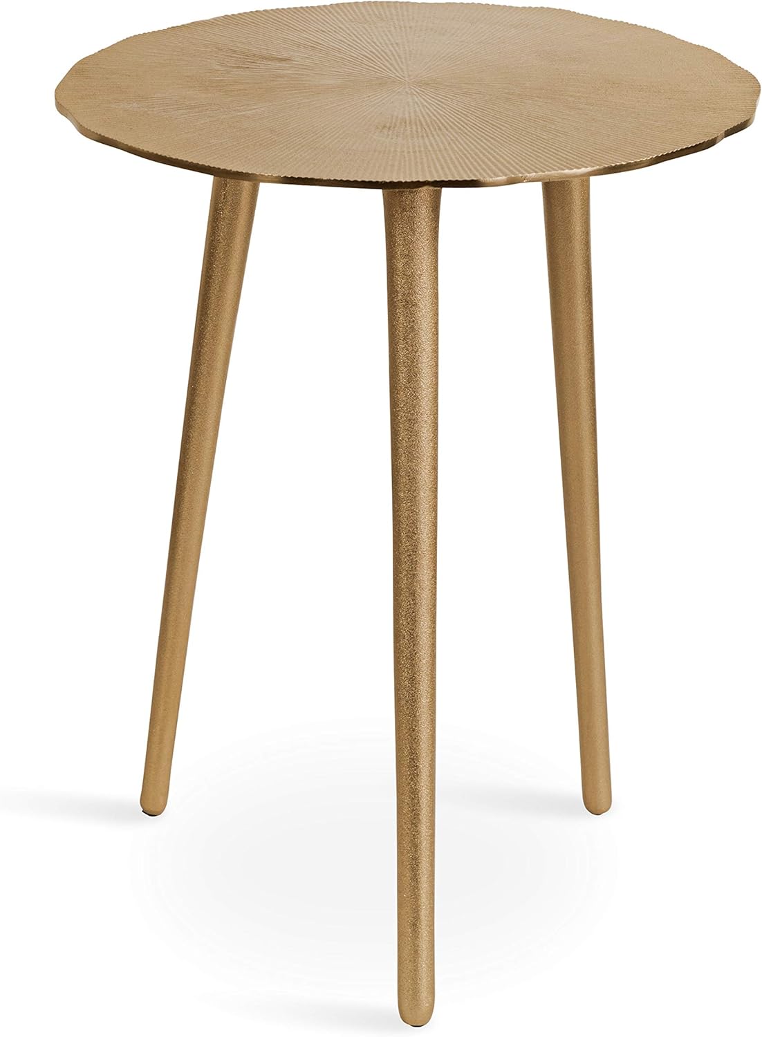 Kate and Laurel Sancia Modern Side Table, 15 x 15 x 20, Gold, Sand Casted Iron Table for Display and Storage