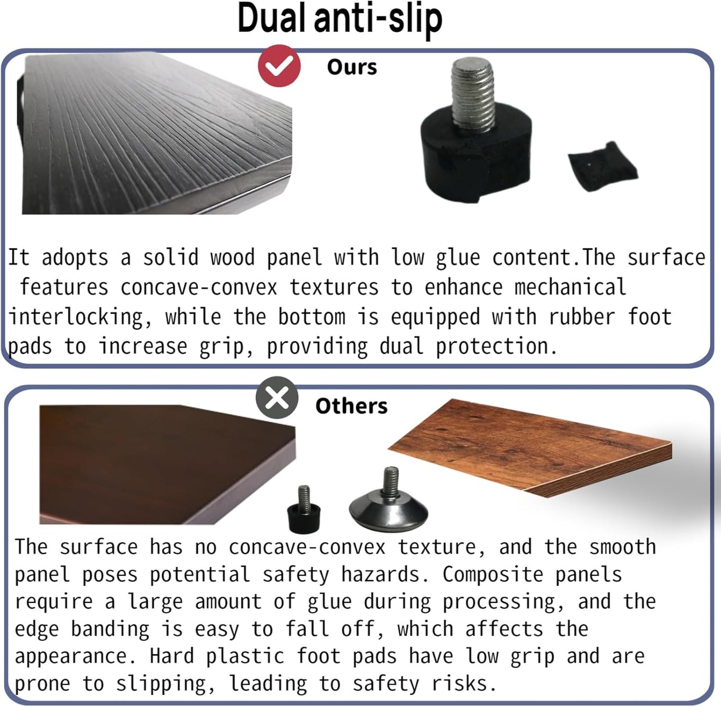 Heavy Duty Step Stool 500 lbs Load Capacity - Dual Anti-Slip Solid Wood & Metal Safety Step, Anthropological Furniture, Ideal for Home/Kitchen/Bedside(Walnut Color, One-Step Stool)