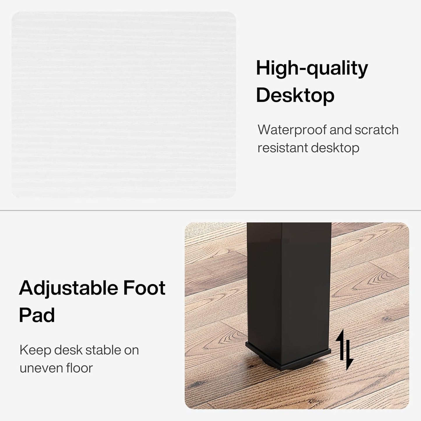 Tribesigns 6.5FT Conference Table, 78.7 Inche Rectangle Meeting Seminar Table, Large Business Tables for 6-8 People (Only Table) (White+Black)