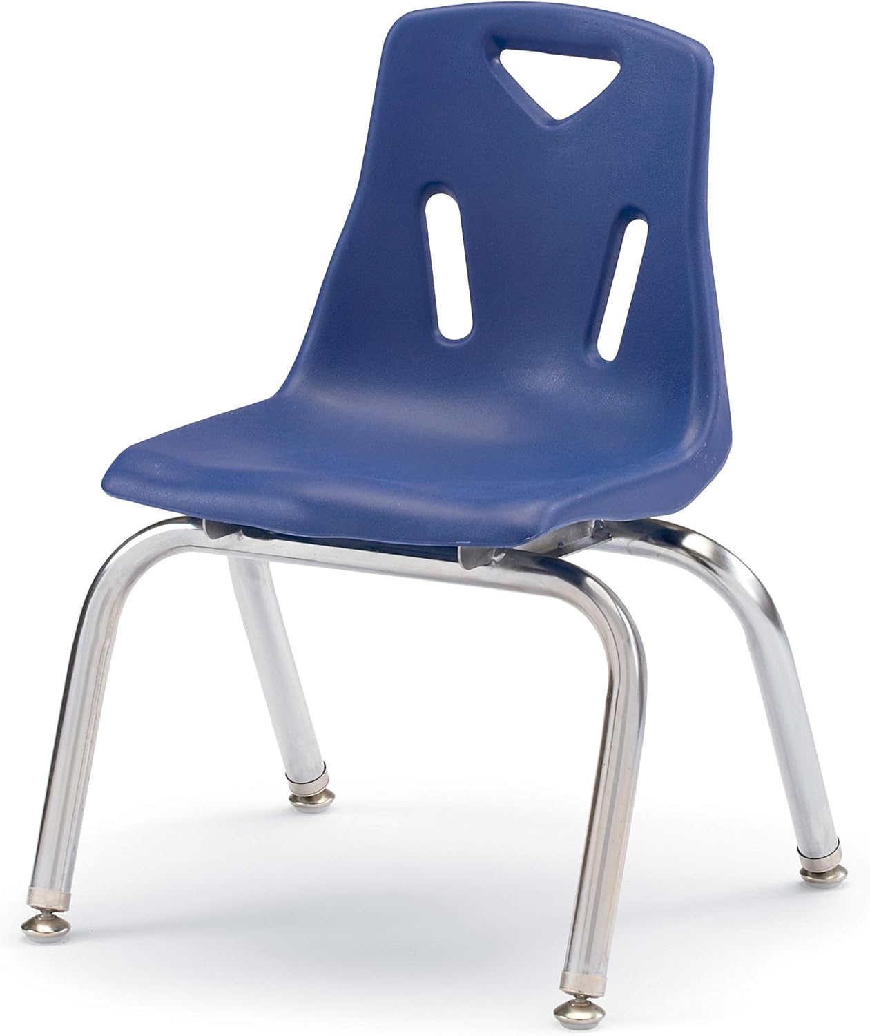Jonti-Craft Berries 8142JC6003 Stacking Chairs with Chrome-Plated Legs, 12" Height, Blue, Pack of 6