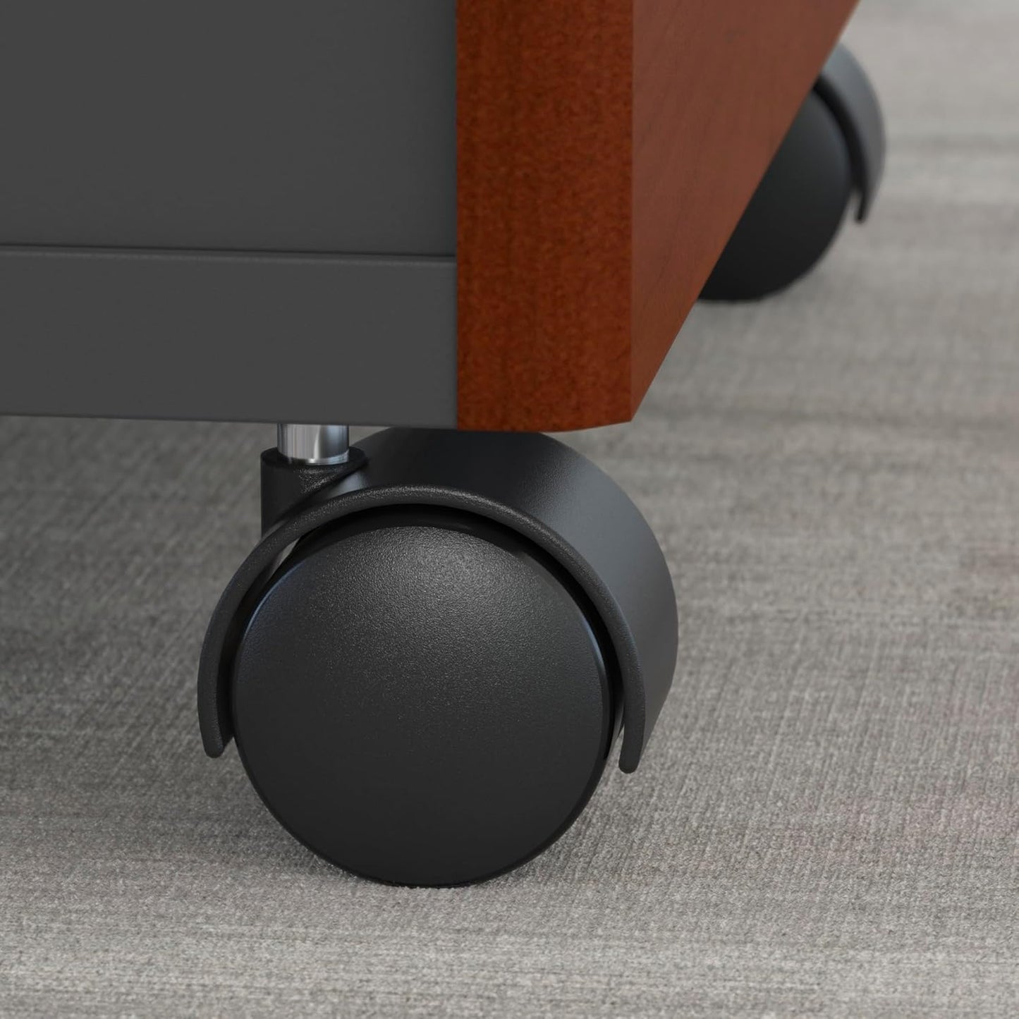 Bush Business Furniture Components 21" D Vertical 3-Drawer Mobile File Cabinet, Hansen Cherry/Graphite Gray, Standard Delivery