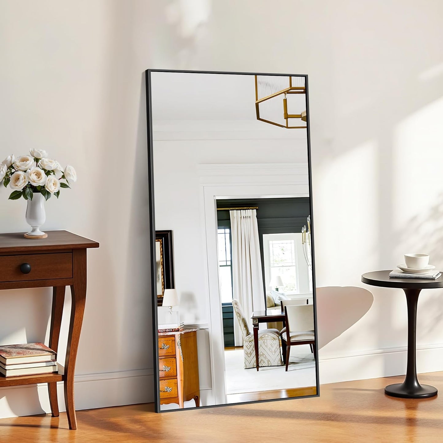 KOCUUY Bathroom Mirror,30x60 Large Black Mirrors for Wall,Rectangle Long Vanity Mirror with Aluminum Frame Modern Home Decor for Bathroom, Living Room, Farmhouse, Entryway, Hang Horizontal/Vertical