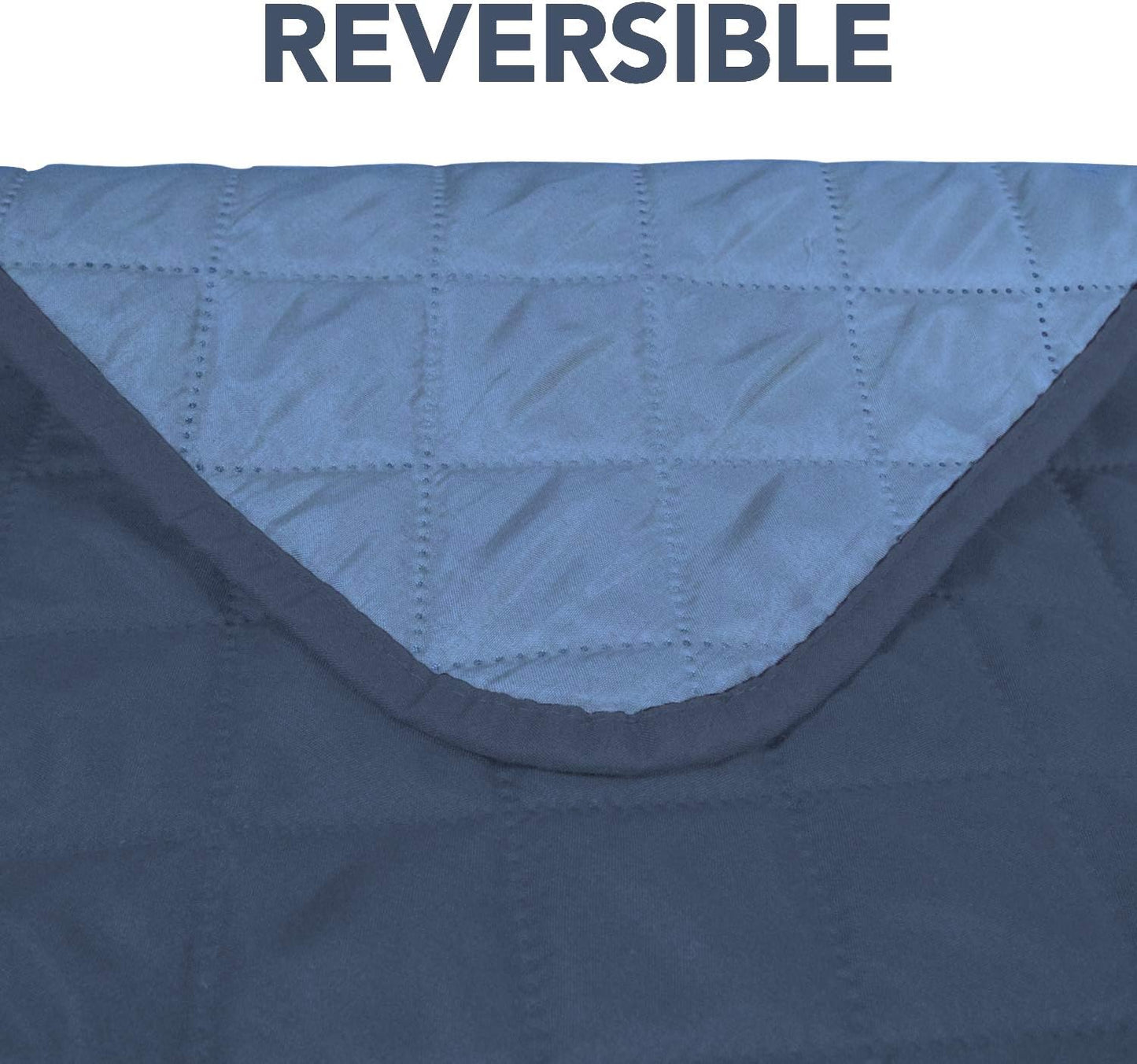 PureFit Reversible Sofa Cover Water Resistant Recliner Couch Cover, Machine Washable Furniture Cover with Adjustable Strap for Dogs, Pets (Recliner, Dark Blue/Light Blue)