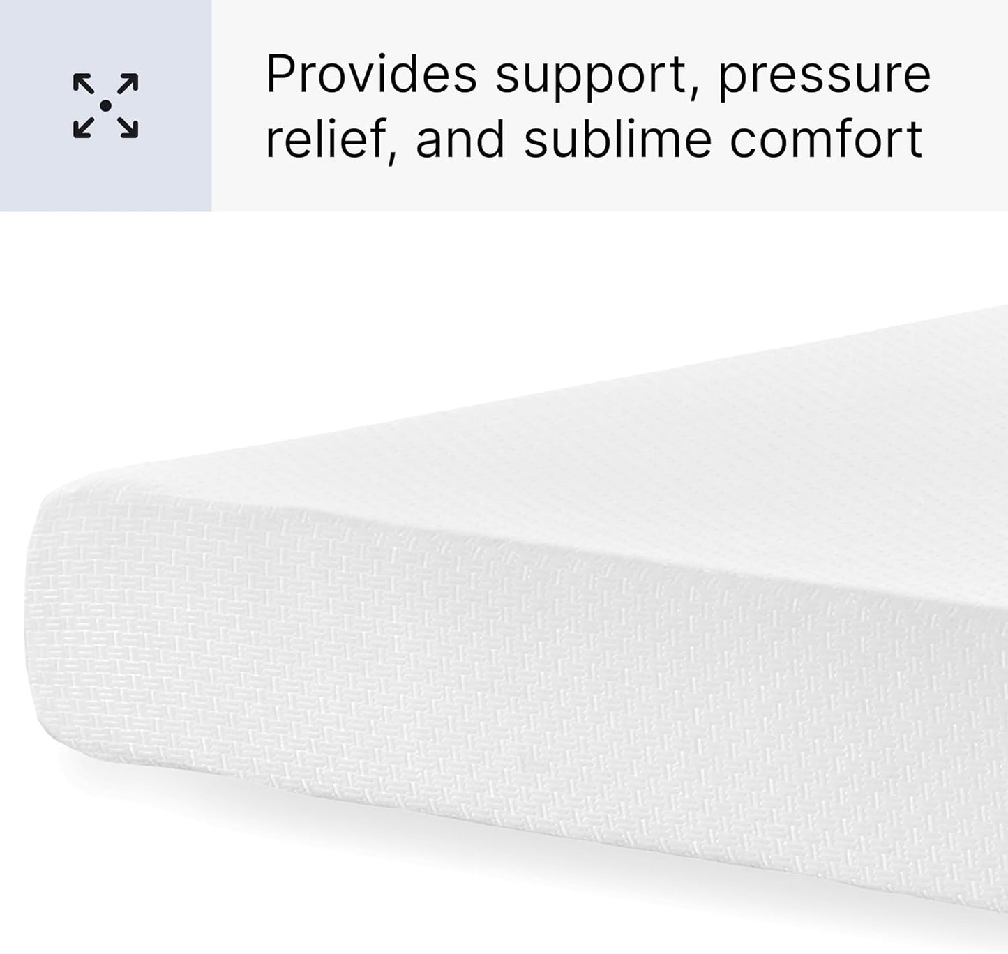 Signature Design by Ashley Full Size 8 Inch Medium Firm Charcoal Gel & Green Tea Infused Memory Foam Mattress for Pressure Relief, Fiberglass Free, Mattress In A Box