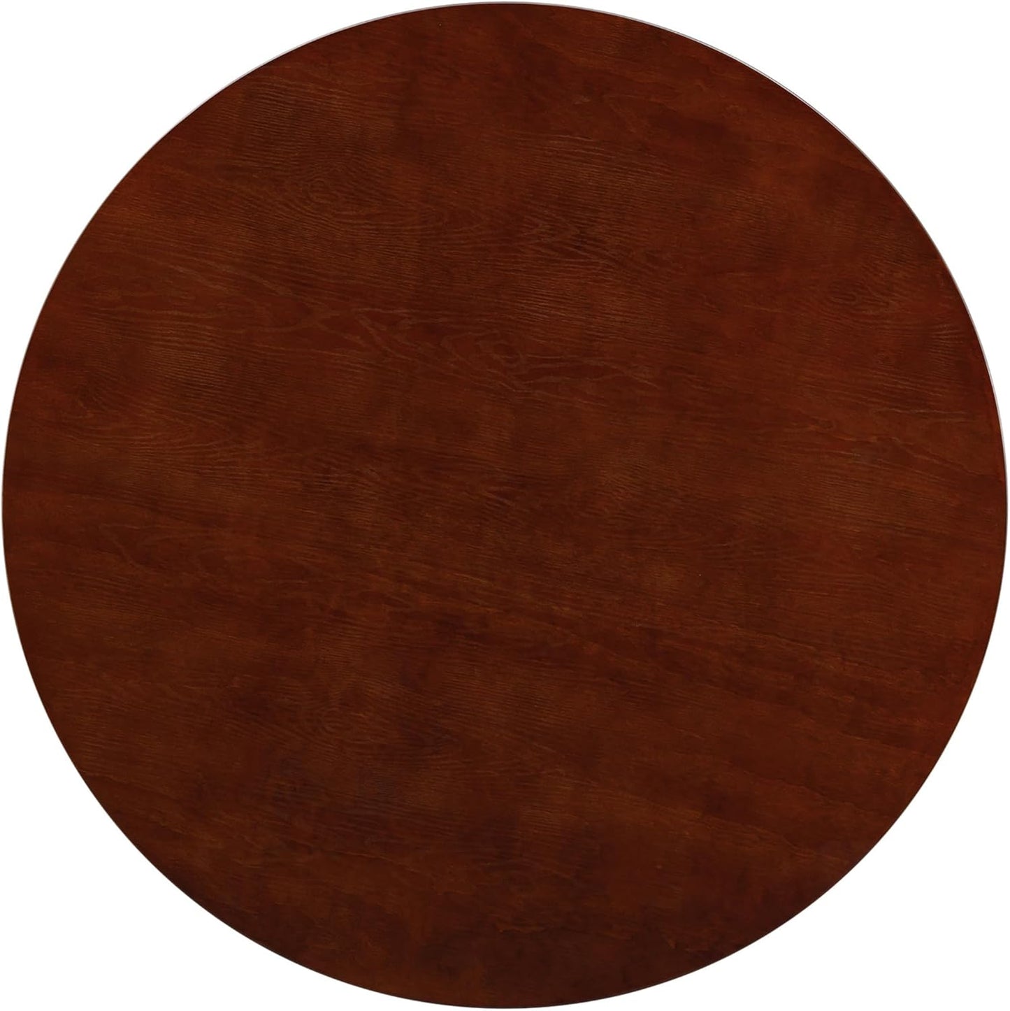 NTC Summit 47 Inch Modern Design, Round Dinner Table for Dining Room, Living Room Furniture, Effortless Assembly, Dark Walnut