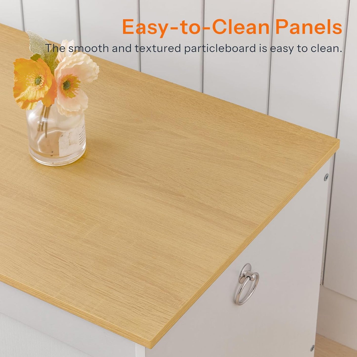 HOOBRO Storage Bench, 39.3" Retro Wooden Storage Chest, Wooden Storage Trunk, Toy Chest with Lift Top, Multifunctional Entryway Organizer, for Entryway, Living Room, White and Natural WN141CW01