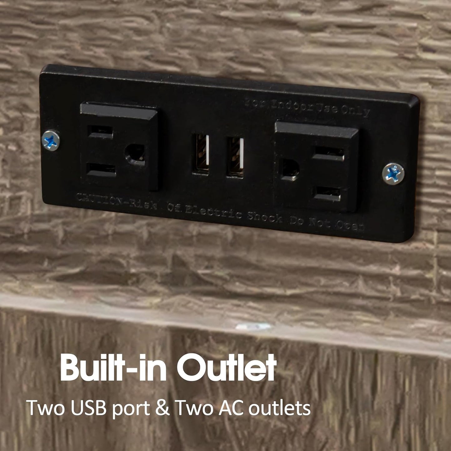 Expandable Dining Table, Convertible Table for Dining Room, Kitchen and Small Spaces, for 2-10 People(with Storage Cabinet and Outlet), Barnwood Brown