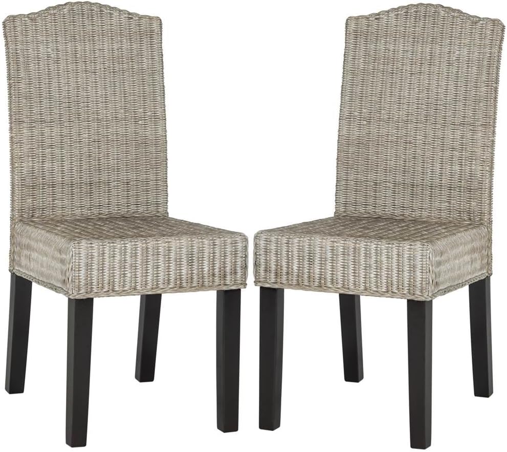 SAFAVIEH Home Collection Odette Grey Wicker Dining Chair