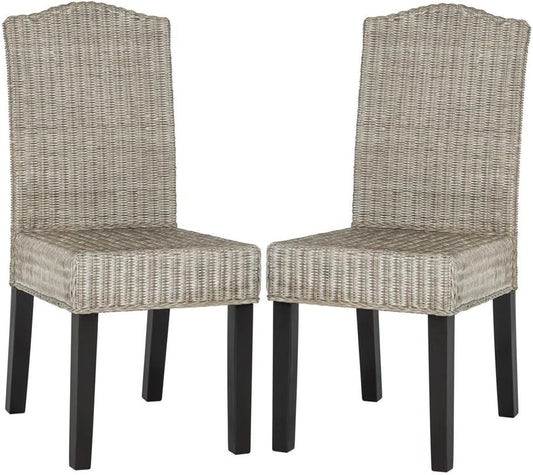 SAFAVIEH Home Collection Odette Grey Wicker Dining Chair