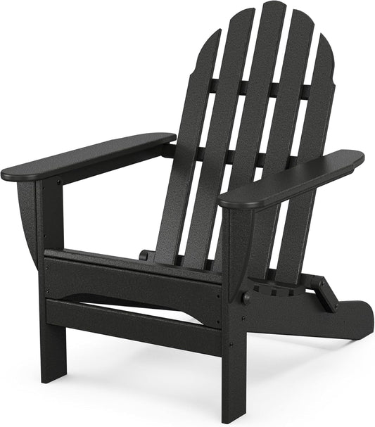 POLYWOOD AD5030BL Classic Folding Adirondack, Black