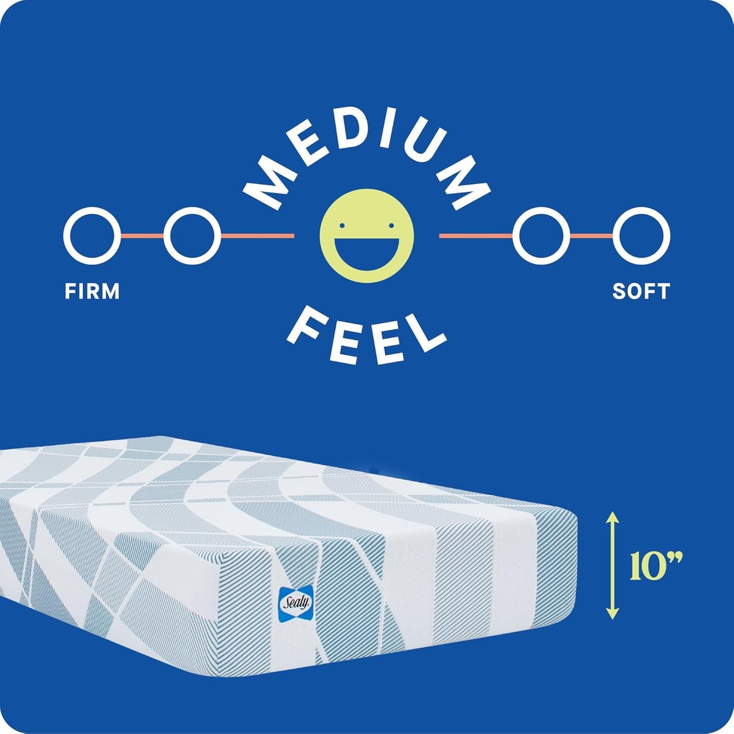 Sealy Dreamlife 10” Foam Mattress-in-a-Box, Queen, SealyComfort Gel Memory Foam, Surface-Guard Technology, 10 Year Limited Warranty, Made in The USA