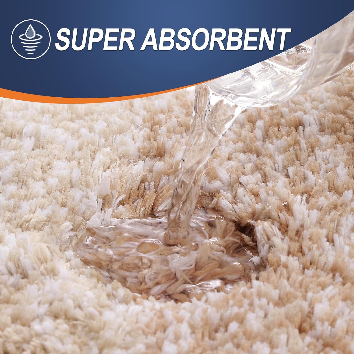 OLANLY Bathroom Runner Rugs 47x24, Extra Soft Absorbent Microfiber Bath Rugs, Rubber Backing, Quick Dry, Machine Washable Bath Mats for Bathroom Floor, Tub and Shower, Home Decor Accessories, Beige