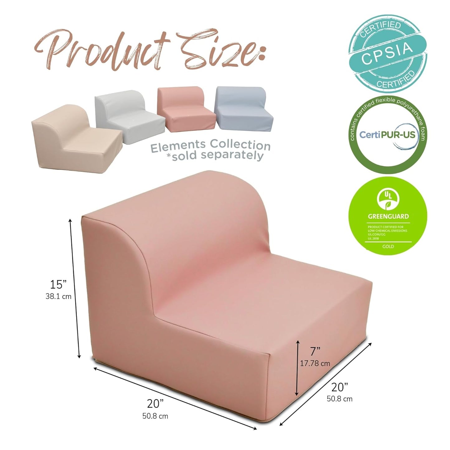Children's Factory Library Lounger, Flexible Seating Classroom Furniture, Comfy Kids Chairs, Clay, Single Lounger
