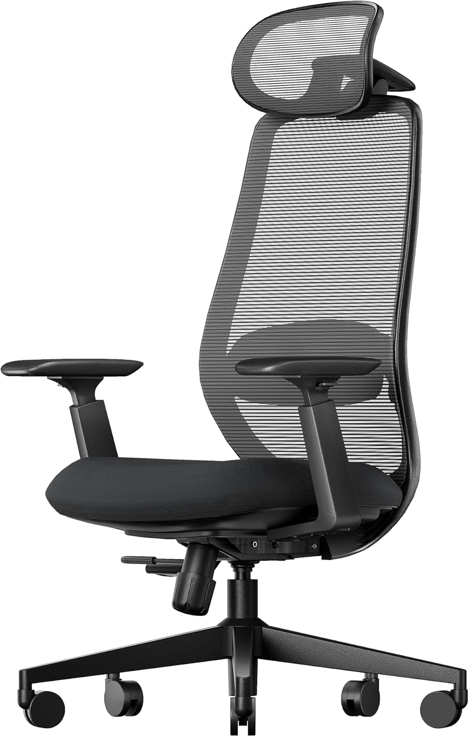 ProtoArc Ergonomic Office Chair – EC200 High-Back Mesh Computer Chair with Lumbar Support, 3D Adjustable Headrest & Sliding Seat for 8+ Hour Comfort, Big & Tall Home Office Desk Chairs - Black