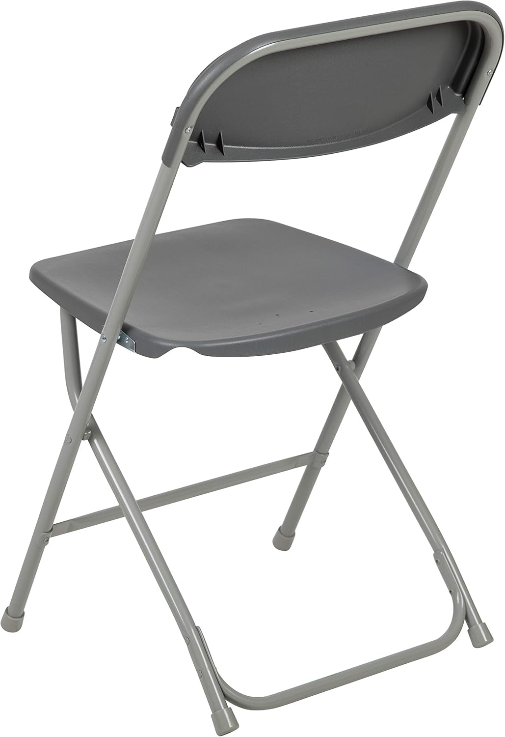 Flash Furniture Hercules Series Plastic Folding Chair - Grey - 650LB Weight Capacity Comfortable Event Chair - Lightweight Folding Chair