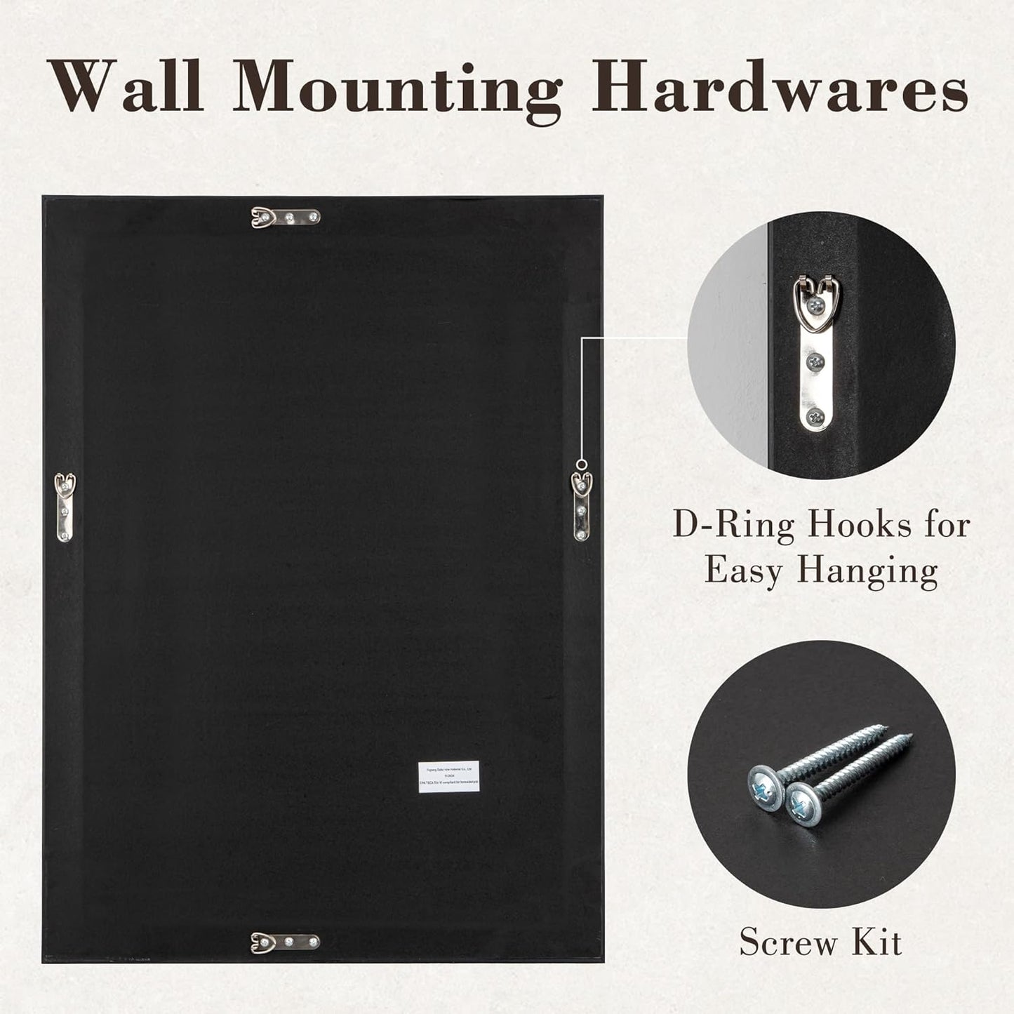 Axeman 30x40 Rectangular Wall Mirror, Decorative Bathroom Mirror, Traditional Vintage Wall Mounted Mirror with Beaded Frame for Accent Living Room Vanity Bedroom Entryway, Gold