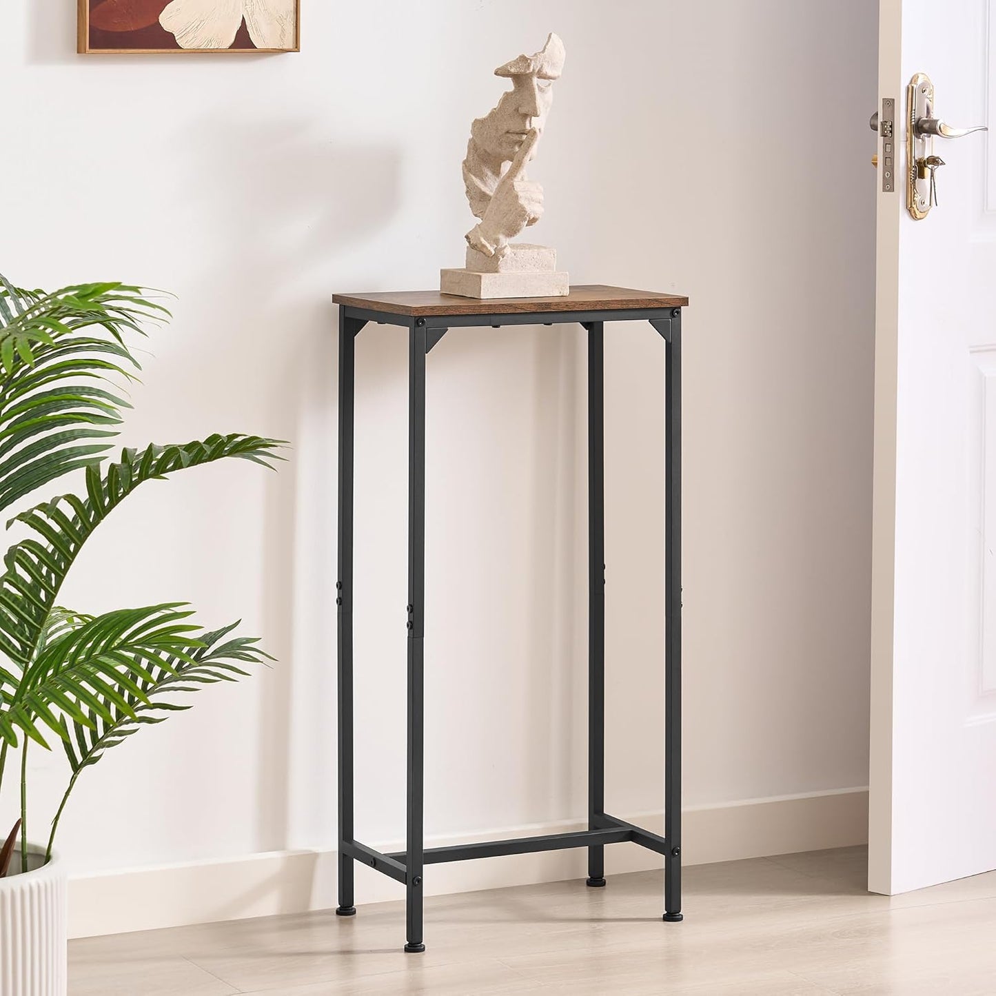 Console Table, Narrow Entryway Table, Thin Sofa Table, Behind Couch Table,for Hallway, Bedroom, Living Room, Foyer, 9.4 x 15.7 x 31.5 Inches, Rustic Brown