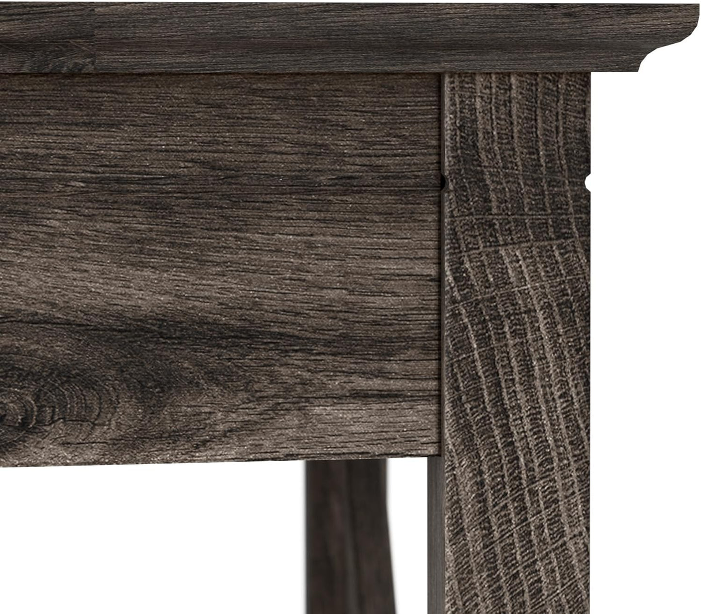 Bush Furniture Key West 48W Writing Desk in Dark Gray Hickory