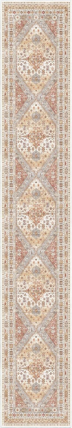 zesthome Washable Runner Rug 2.5x12 - Stain Resistant Entryway Rug,Ultra-Thin Kitchen Rugs, Anti Slip Backing Runner Rugs for Entrance Laundry Room Indoor Hallway (Orange,2.5'x12')