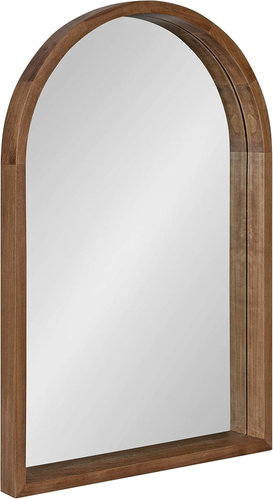 Kate and Laurel Hutton Rustic Arch Mirror, 20 x 30, Natural Rustic, Farmhouse Accent Mirror for Wall
