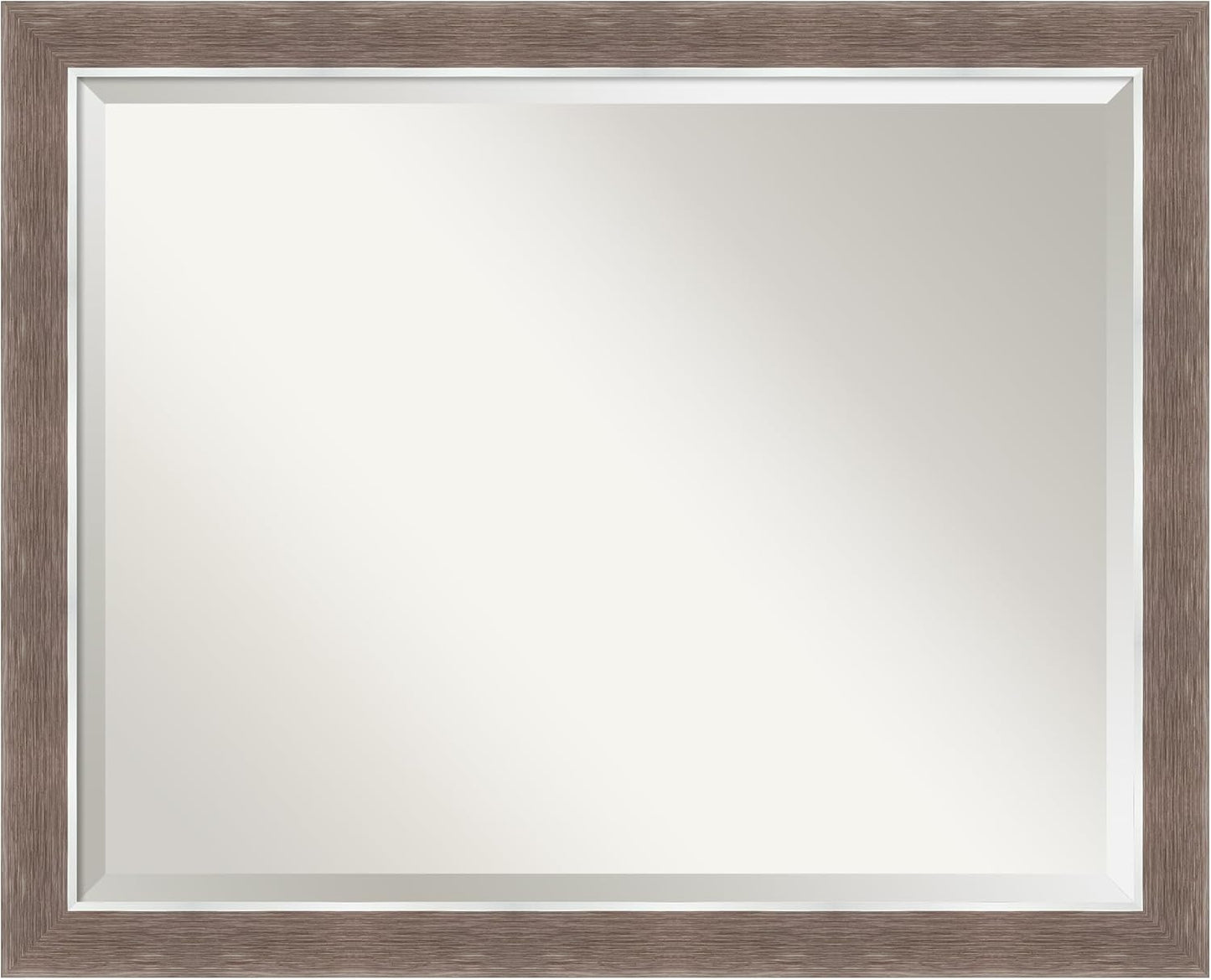Amanti Art Brown Wall Mirror 26x32 Noble Mocha Rectangle Bathroom Mirror for Wall Decor Living Room, Large Casual Frame, Hangs Horizonally and Vertically, Bathroom Decor, Beveled Edge from WI, USA