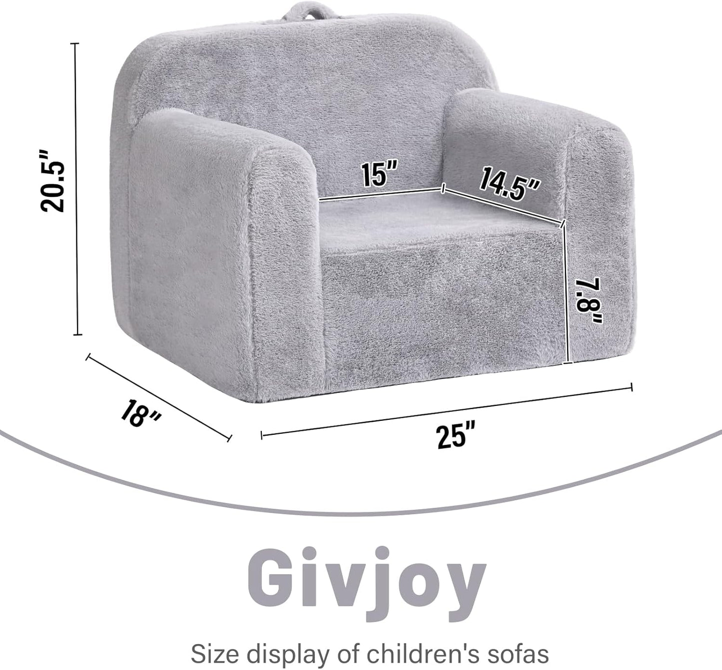 Toddler Chair Plush Kids Couch, Comfy Kids Sofa Toddler Lounger Chair for Bedroom, Convertible Toddler Couch for Girls and Boys, Reading Chair for Kids