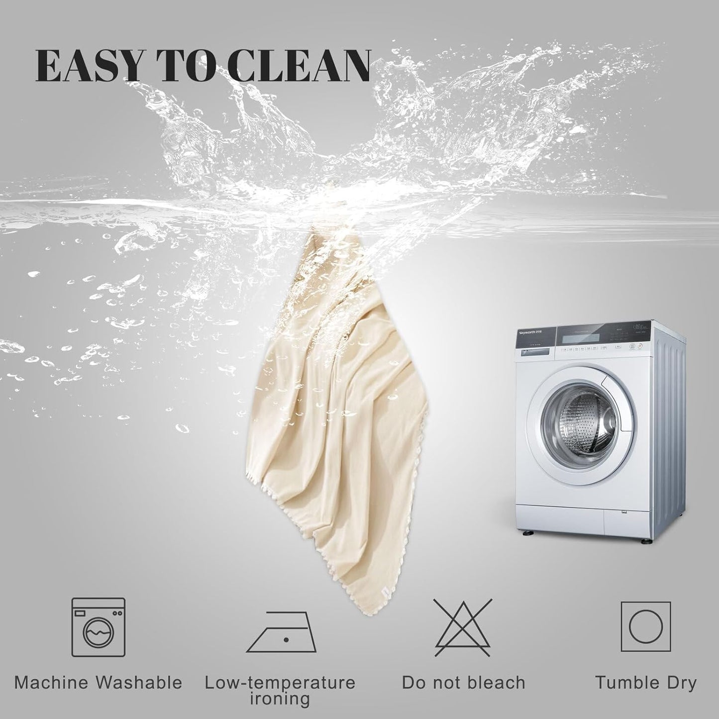 HANDONTIME Beige Sofa Covers Couch Covers for 3 Cushion Sofa Cute Couch Cushion Covers Pet Couch Protector Thick Chenille Loveseat Cover Multi-Functional Throw Cover, 71" X118"