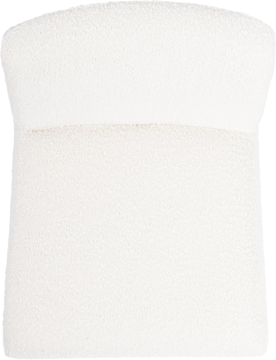 HomePop Home Decor | Upholstered Dining Chairs with Low Back |Decorative Home Furniture, Cream Boucle (Single Pack)