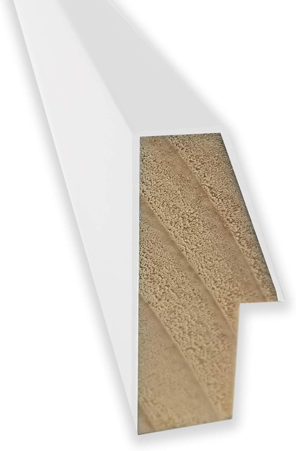 Amanti Art White Bathroom Mirror for Over Sink, 21x17 Lucie White Rectangle Vanity Mirror, Small Modern Wood Frame, Hangs Horizonally and Vertically, Bathroom Wall Decor, Beveled Edge from WI, USA