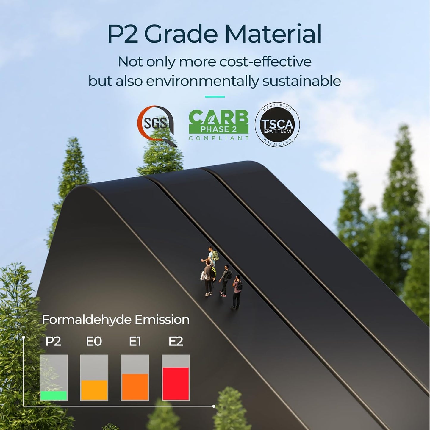 LINSY HOME 5 Drawer Dresser, Black Dresser for Bedroom, Modern Dresser Chest with Wide Drawers, Wood Storage Chest of Drawers for Nursery Kids Room Living Room