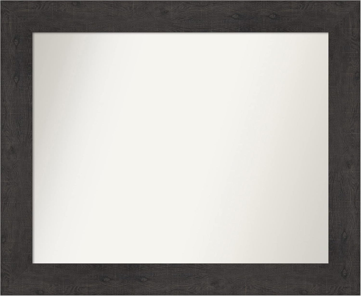 Amanti Art White Bathroom Mirror for Over Sink, 28x34 Ridge White Rectangle Vanity Mirror, Large Traditional Frame, Hangs Horizonally and Vertically, Bathroom Wall Decor, Non-Beveled Edge from WI, USA