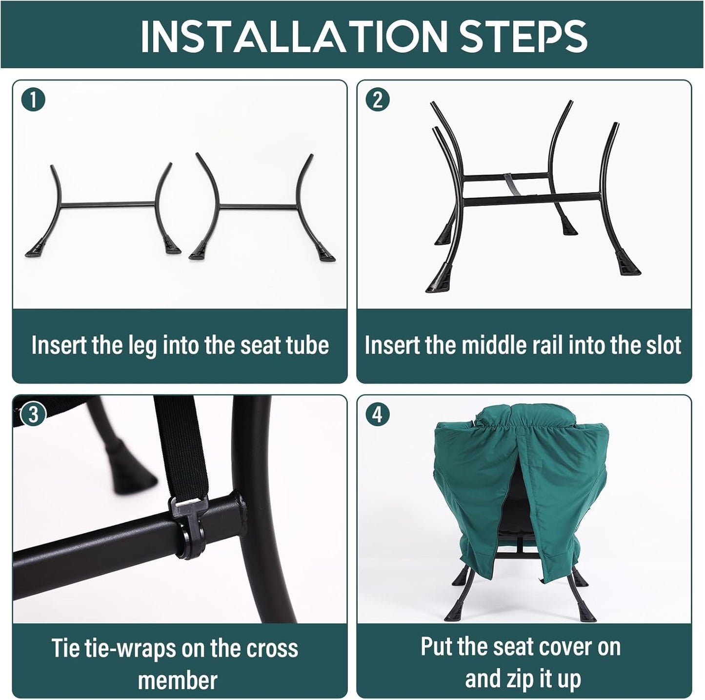 Lazy Chair with Folding Ottoman, Modern Accent Lounge Armchair with Armrests and a Side Pocket & Foldable Footstool, Leisure Reading Chair for Living Room, Bedroom, Dorm & Office, Dark Green