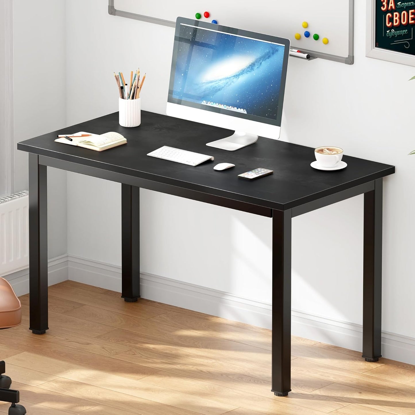 DlandHome 39 inches Small Computer Desk for Home Office Activity Table Writing Table for Small Spaces Study Table Student Laptop Desk Black DND-AC3CB-100
