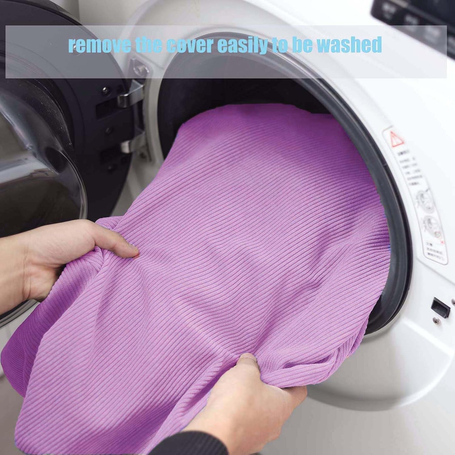 Stuffed Animal Storage Bean Bag Chair Cover - Washable Ultra Soft Corduroy Sack Bean Bag Cover for Organizing Plush Toys or Textile