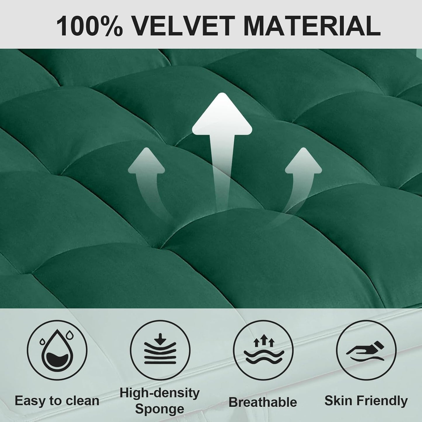 3 in1 Sofa Bed, Pull-Out Sleeper Sofa Bed with 3-Level Adjustable Backrest, Velvet Fabric Convertible Love Seat Sleepers Beds for Living Room & Bedroom & Apartment, Green